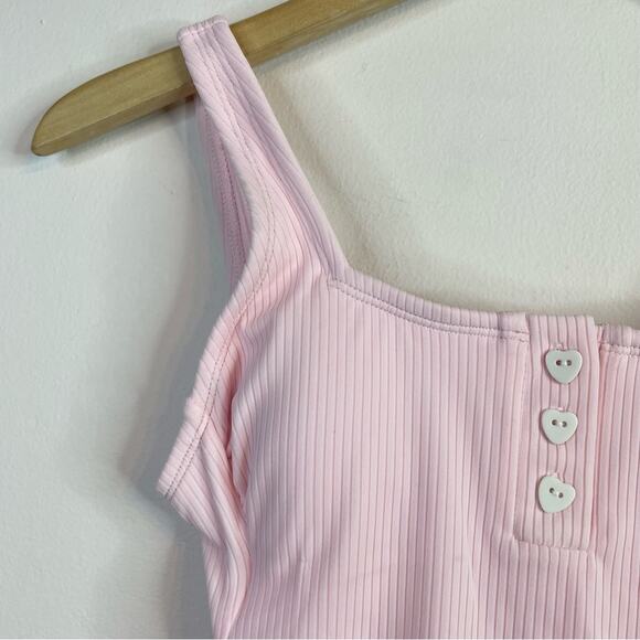 Stoney Clover x Target Pink Ribbed One Piece Cheeky High Leg Swimsuit XS 0 2 new - Picture 3 of 14